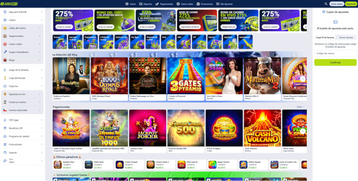 Sitio web de Jugabet