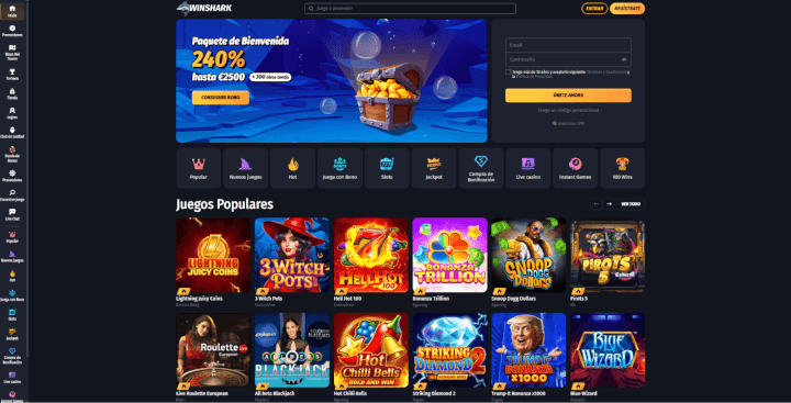 Sitio web de Winshark