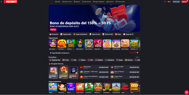 Sitio web de 1redbet