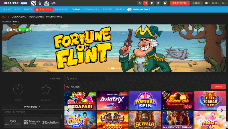 Megapari p&aacute;gina web