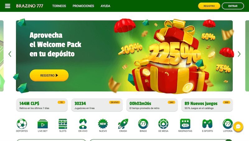Página web de Brazino777