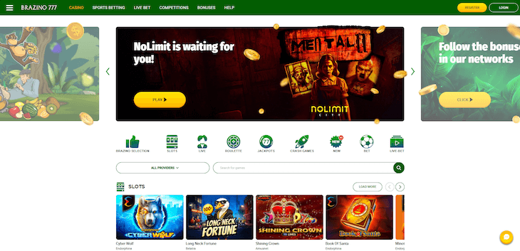Página web de Brazino777