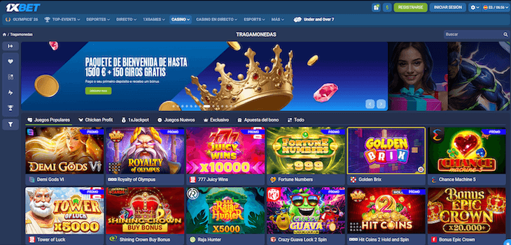 Página web de 1xBet