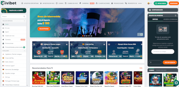P&aacute;gina web de Ivibet