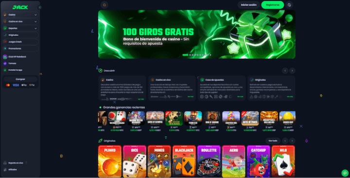 Página web de Jackbit