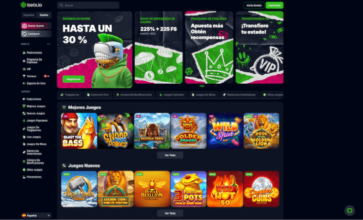 Página web de Bets.io